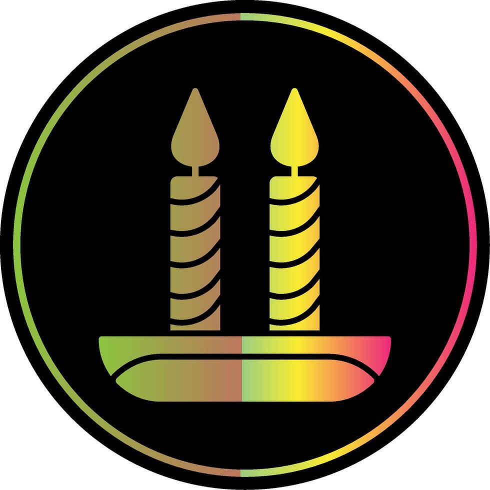 Candle Glyph Due Color Icon vector