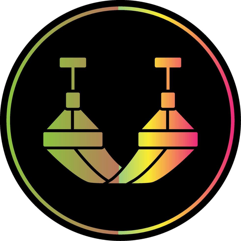 Hammock Glyph Due Color Icon vector