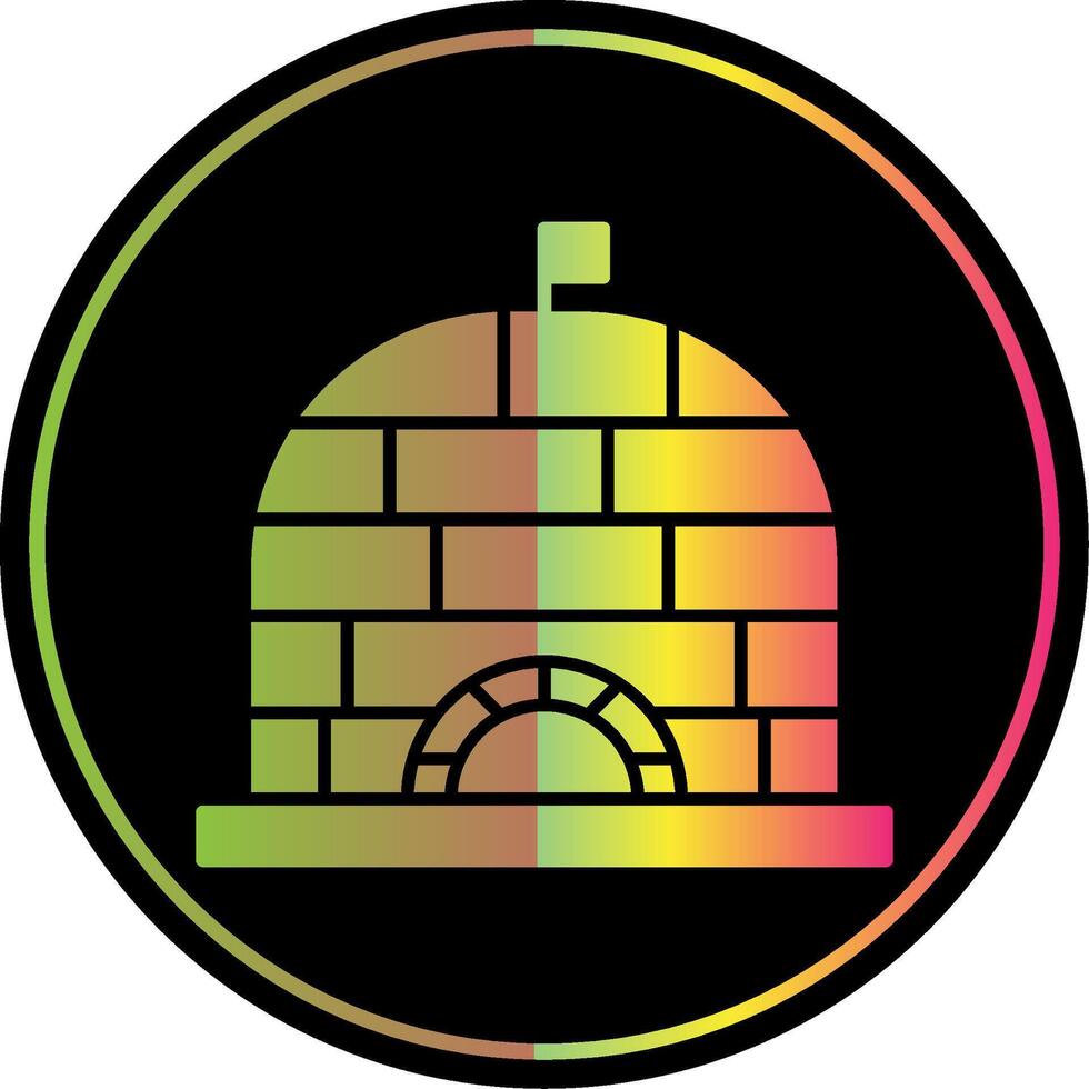 Igloo Glyph Due Color Icon vector