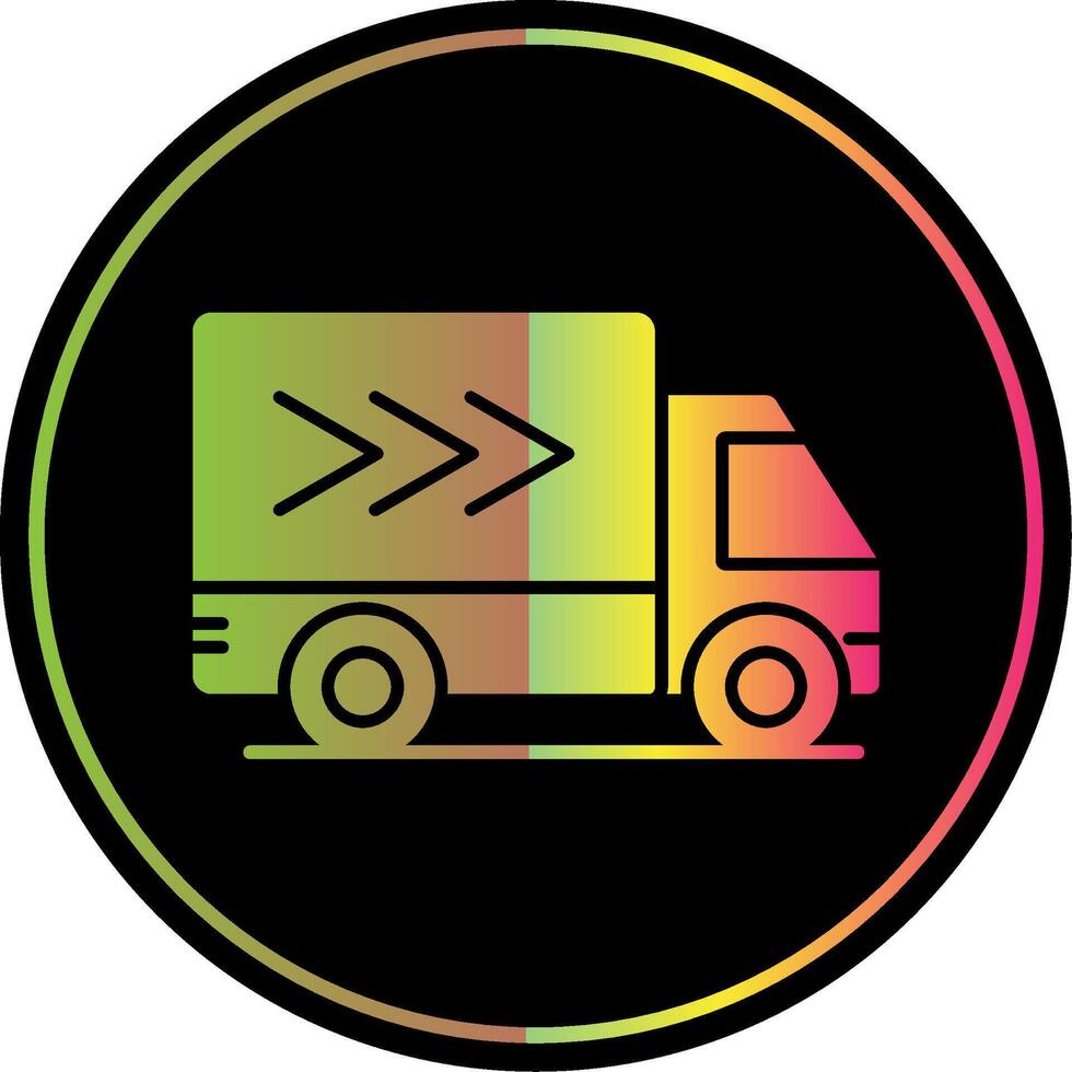 Delivery Truck Glyph Due Color Icon vector