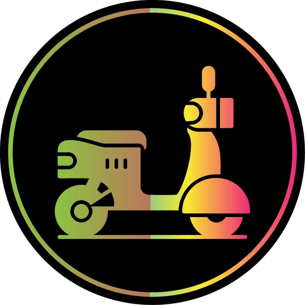 Scooter Glyph Due Color Icon vector