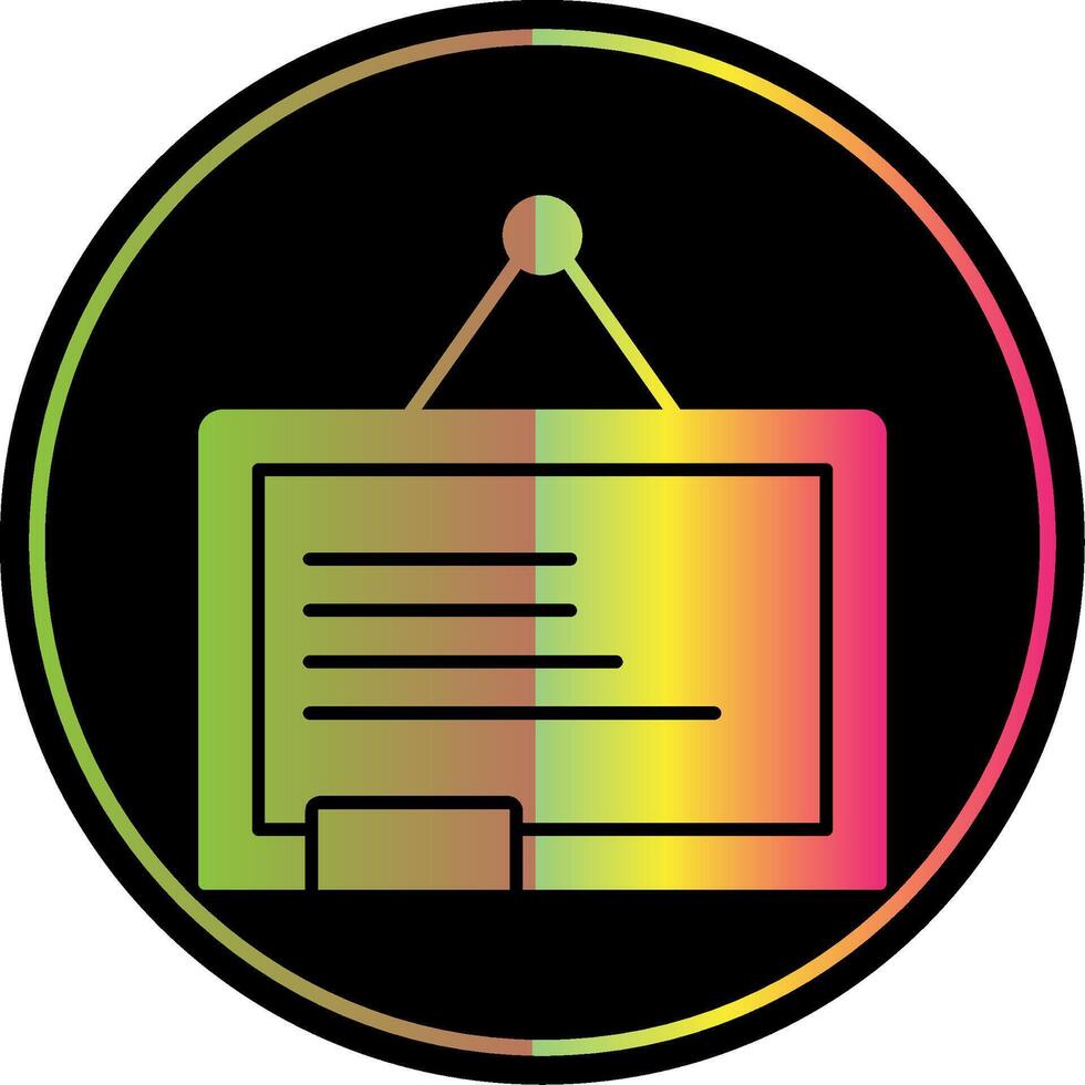 Blackboard Glyph Due Color Icon vector