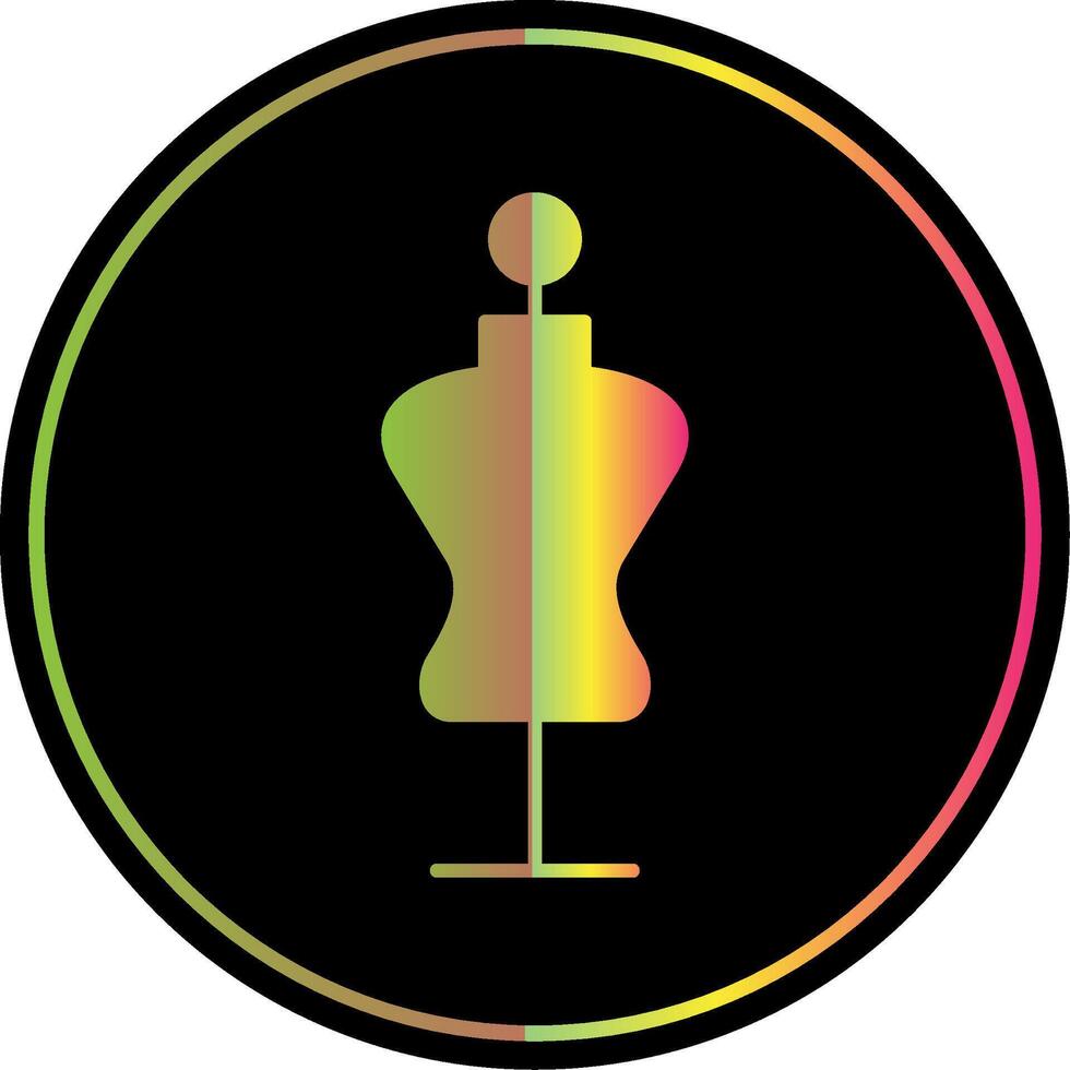 Mannequin Glyph Due Color Icon vector