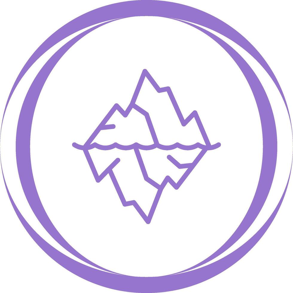 icono de vector de glaciar