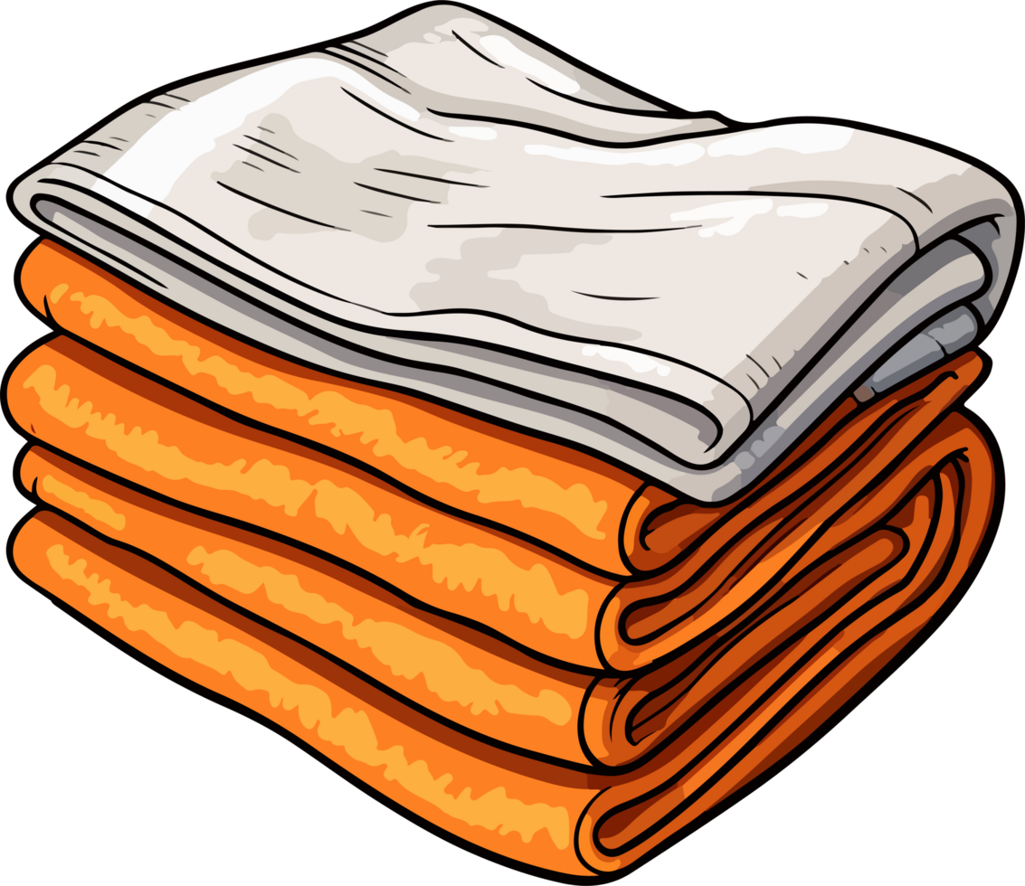 AI generated towel illustration isolated on transparent background. png