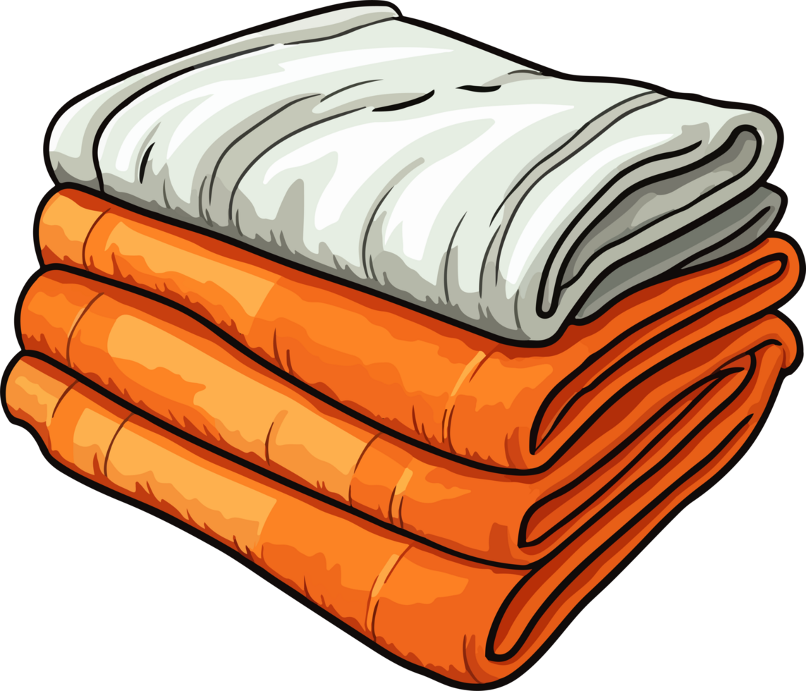 AI generated towel illustration isolated on transparent background. png
