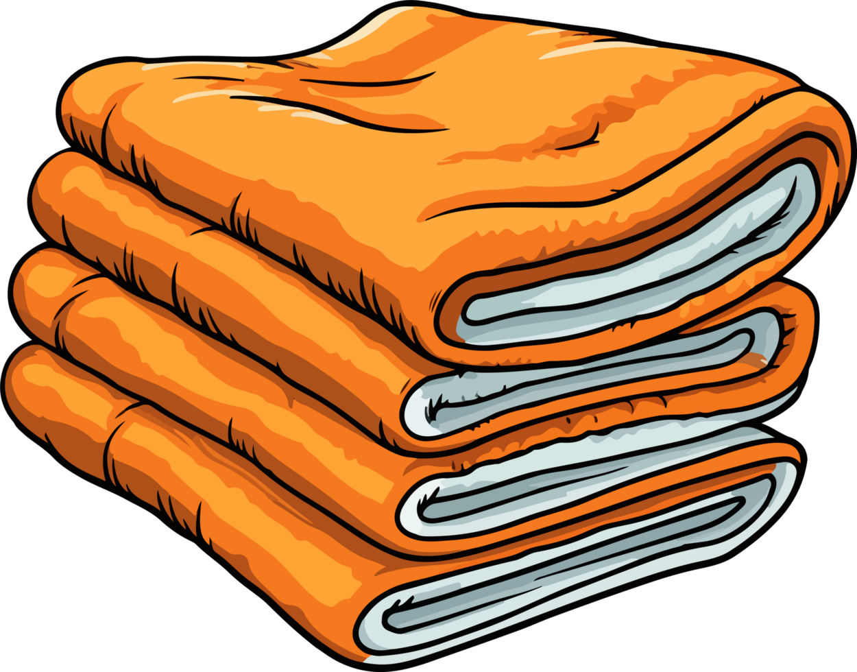 AI generated towel illustration isolated on transparent background. png
