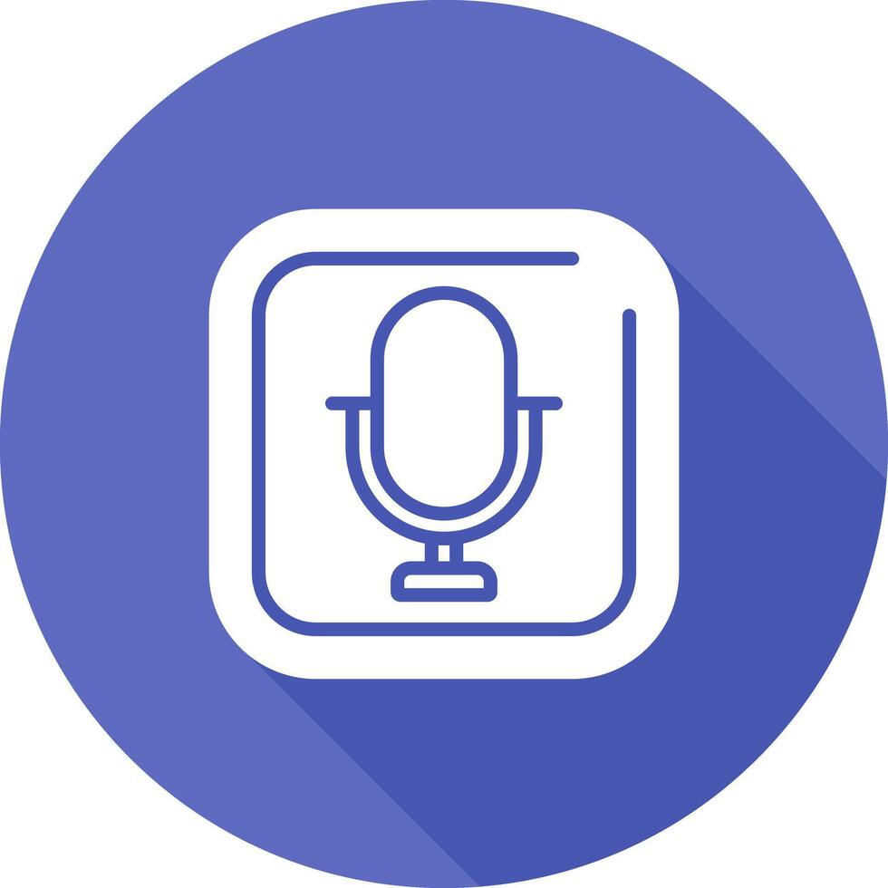 Microphone Square Vector Icon