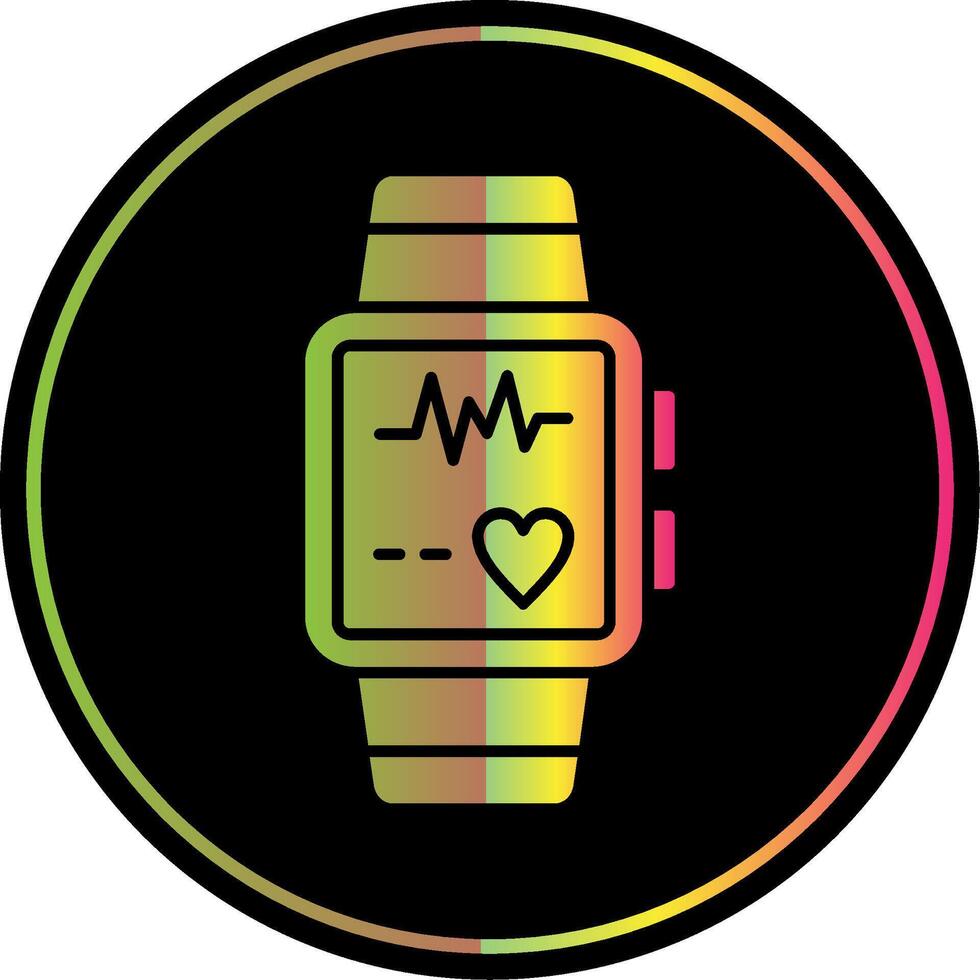 Smart Watch Glyph Due Color Icon vector