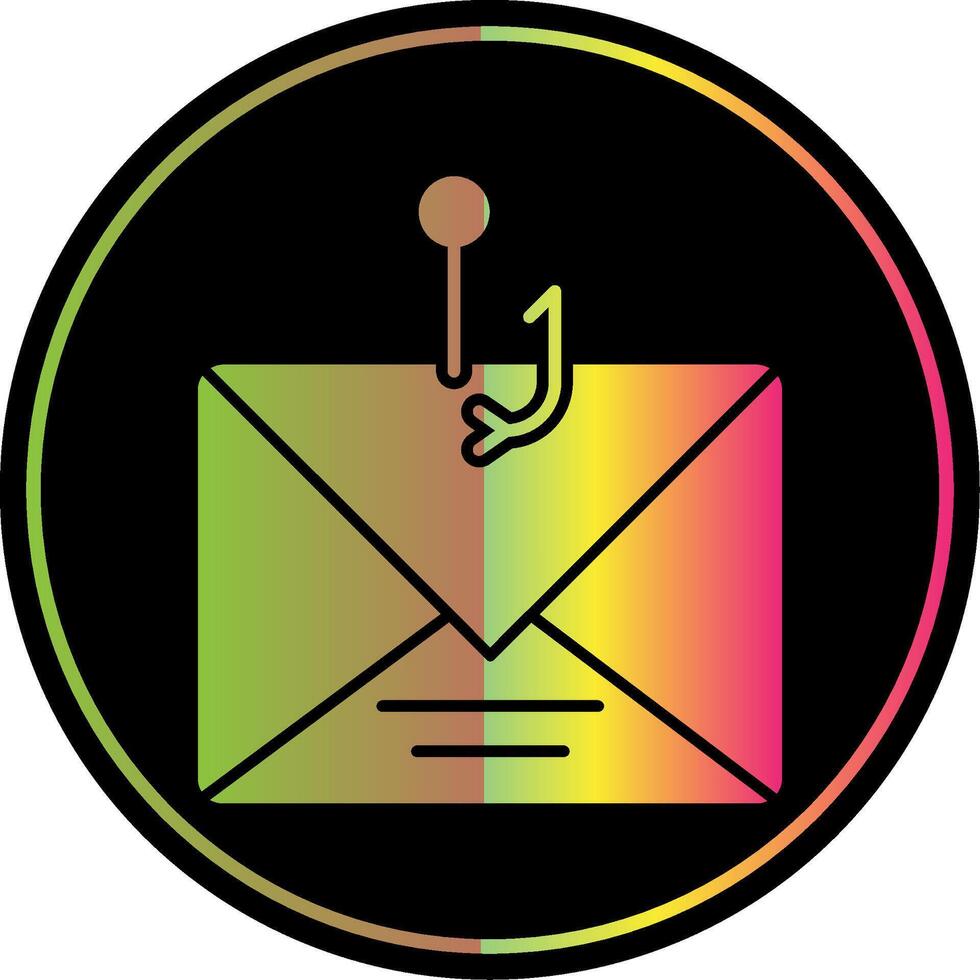 Phishing Glyph Due Color Icon vector