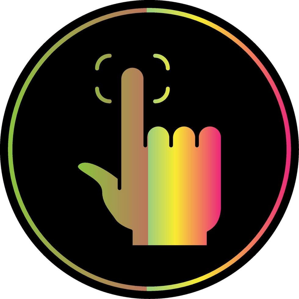 Finger Print Glyph Due Color Icon vector