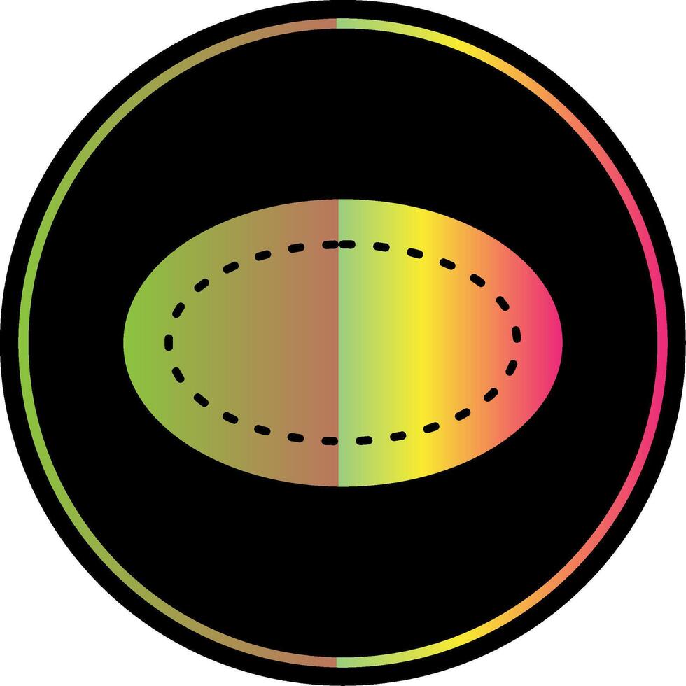 Oval Glyph Due Color Icon vector
