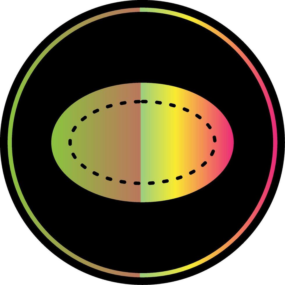 Oval Glyph Due Color Icon vector