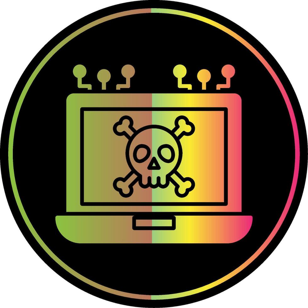 Dead Glyph Due Color Icon vector