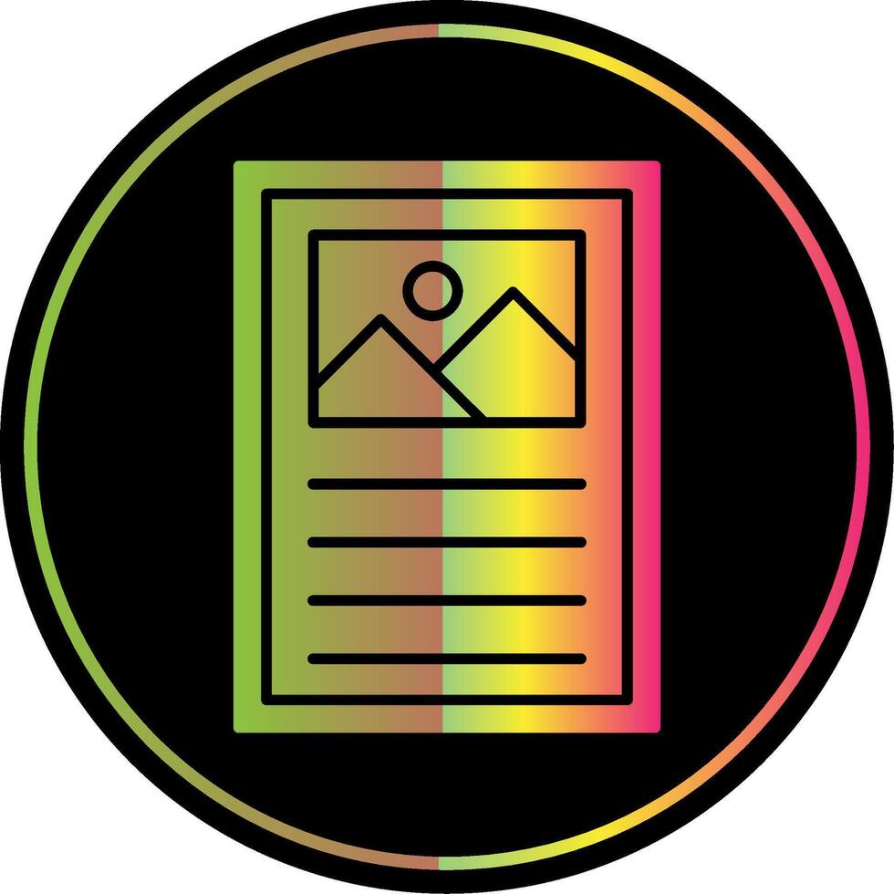 Poster Design Glyph Due Color Icon vector