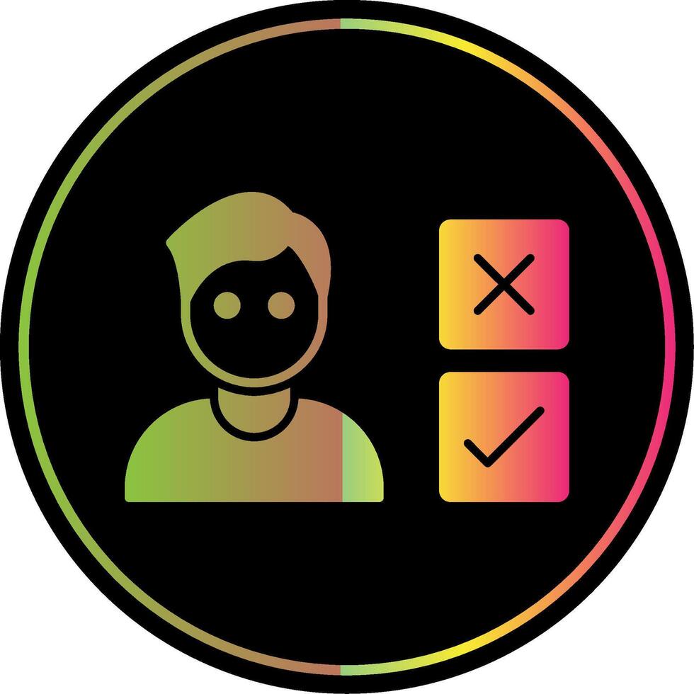 Choice Glyph Due Color Icon vector