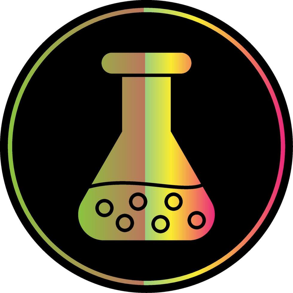 Beaker Glyph Due Color Icon vector