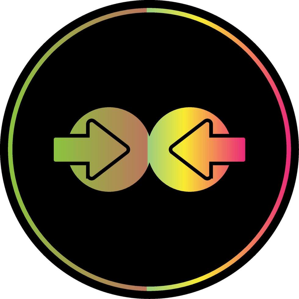 Collision Glyph Due Color Icon vector