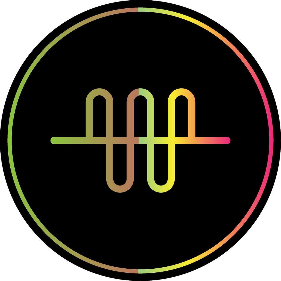 Audio Wave Glyph Due Color Icon vector