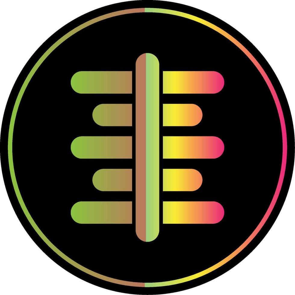 Center Align Glyph Due Color Icon vector