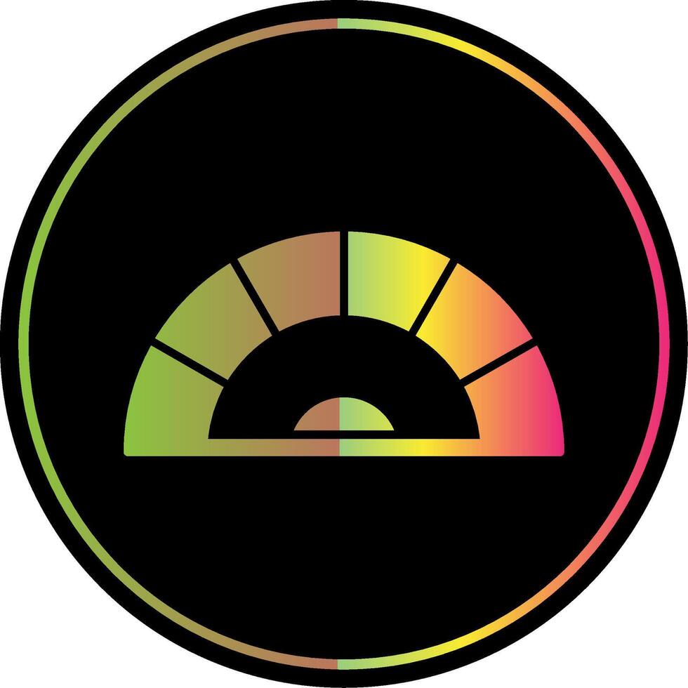 Protractor Glyph Due Color Icon vector