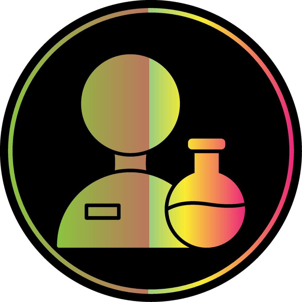 Scientist Glyph Due Color Icon vector