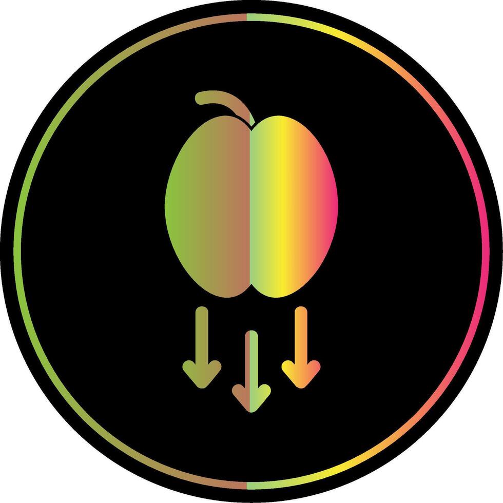 Gravity Glyph Due Color Icon vector