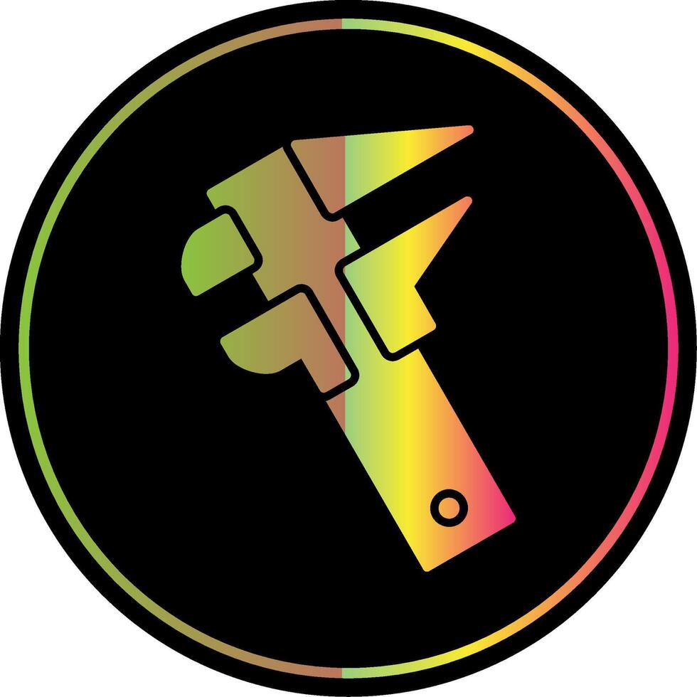 Caliper Glyph Due Color Icon vector