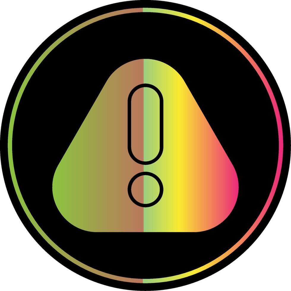 Error Glyph Due Color Icon vector