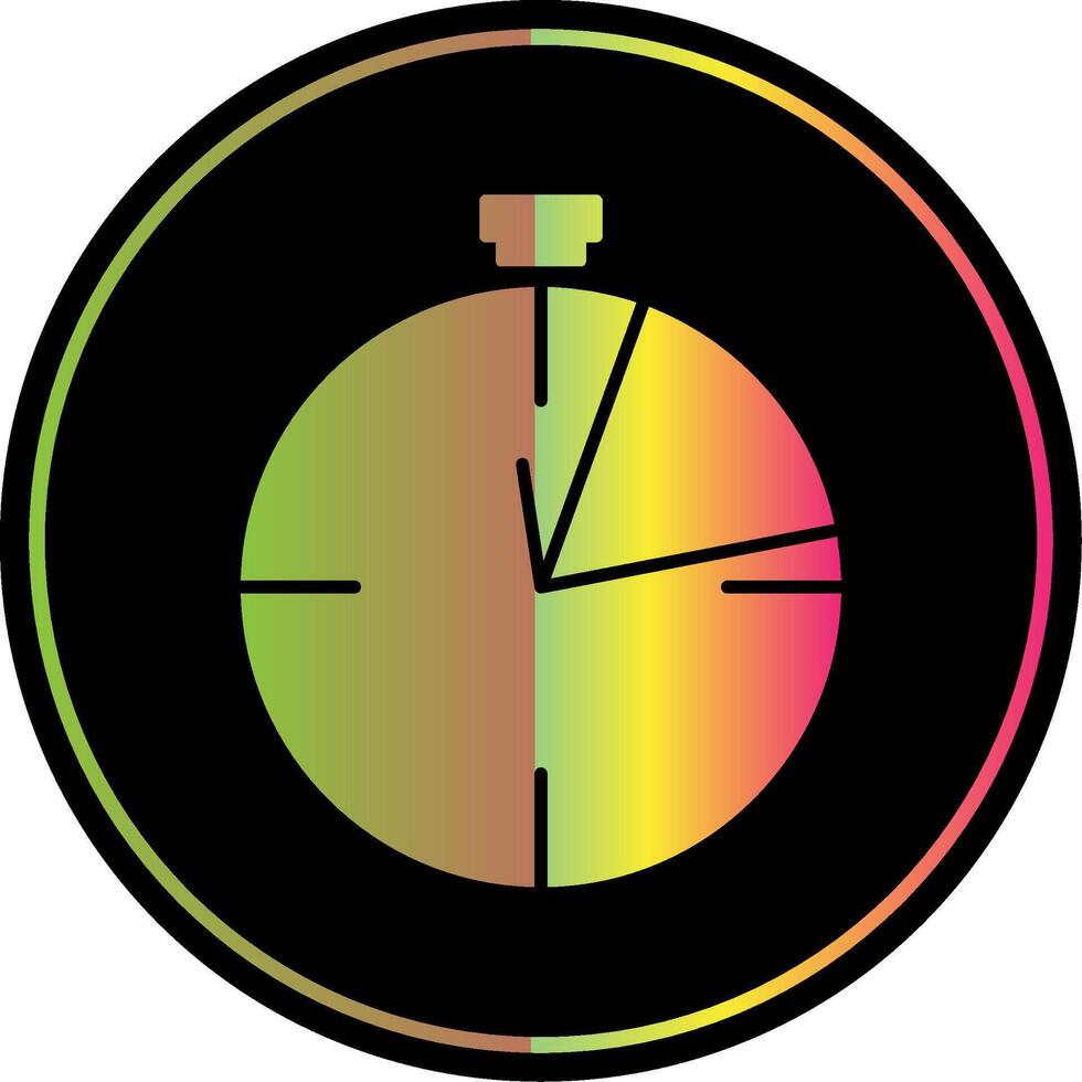 limitado hora glifo debido color icono vector