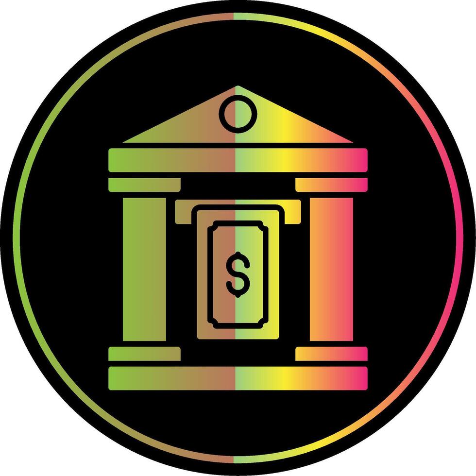 Cash Withdraw Glyph Due Color Icon vector