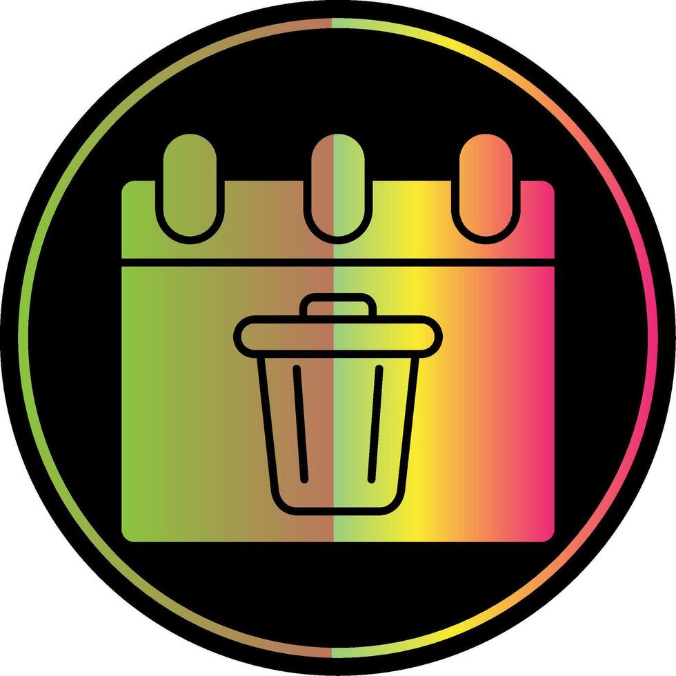 Delete Event Glyph Due Color Icon vector