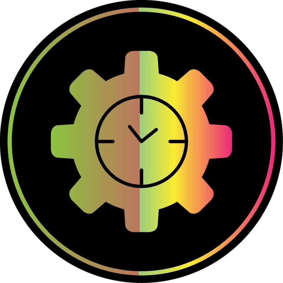 Efficient Time Glyph Due Color Icon vector