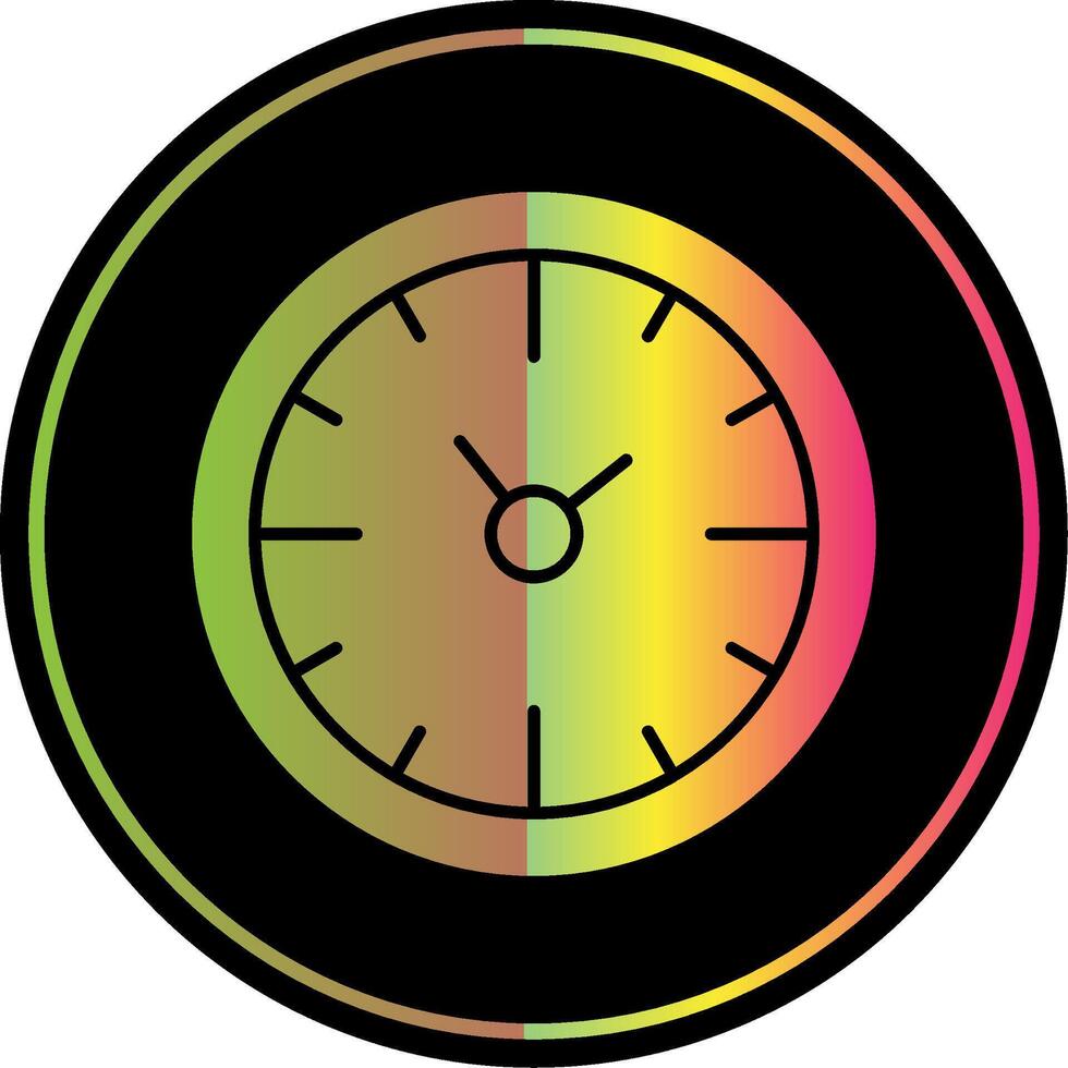 Clock Time Glyph Due Color Icon vector