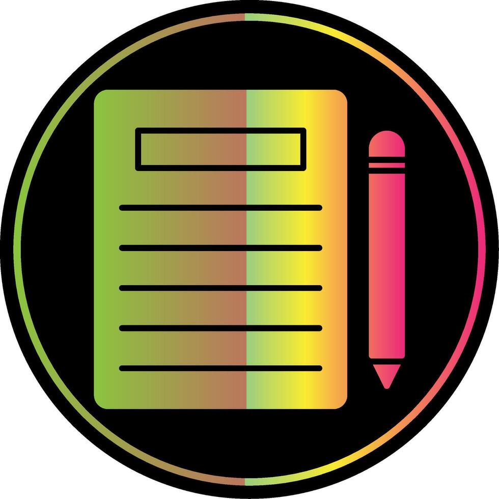 Agreement Glyph Due Color Icon vector