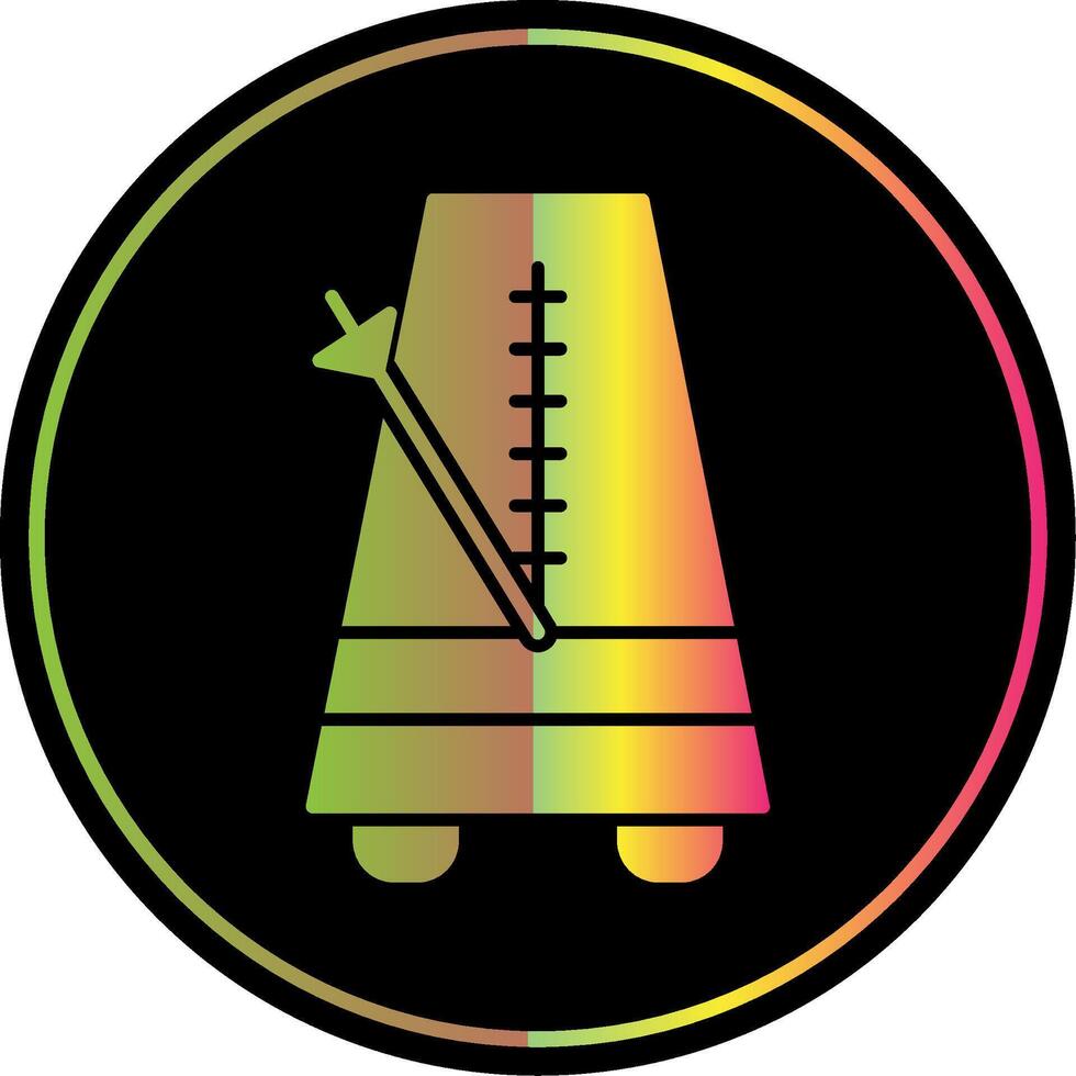 Metronome Glyph Due Color Icon vector
