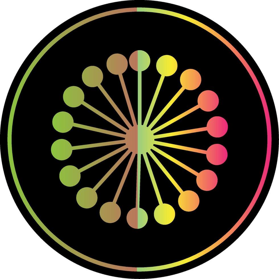 mimosa glifo debido color icono vector