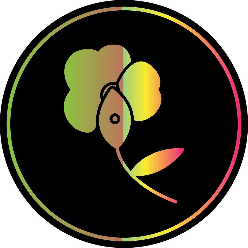 orquídea glifo debido color icono vector