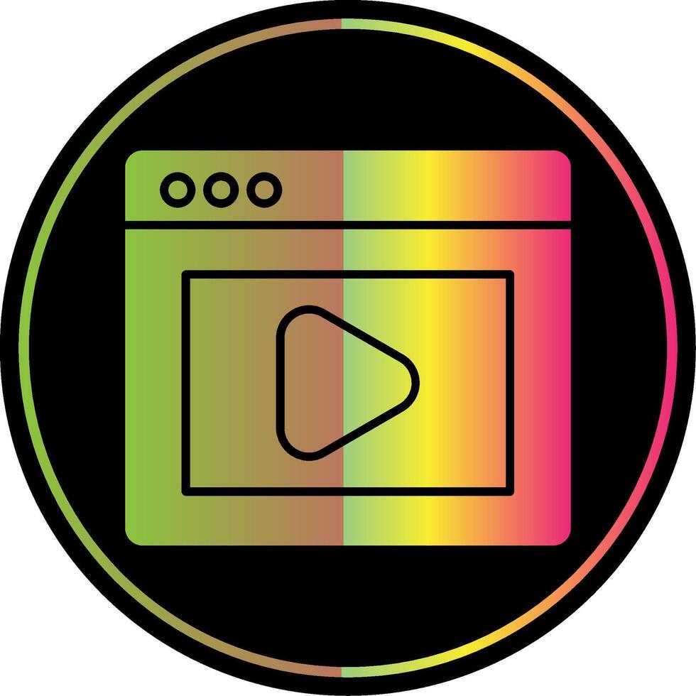 Online Class Glyph Due Color Icon vector