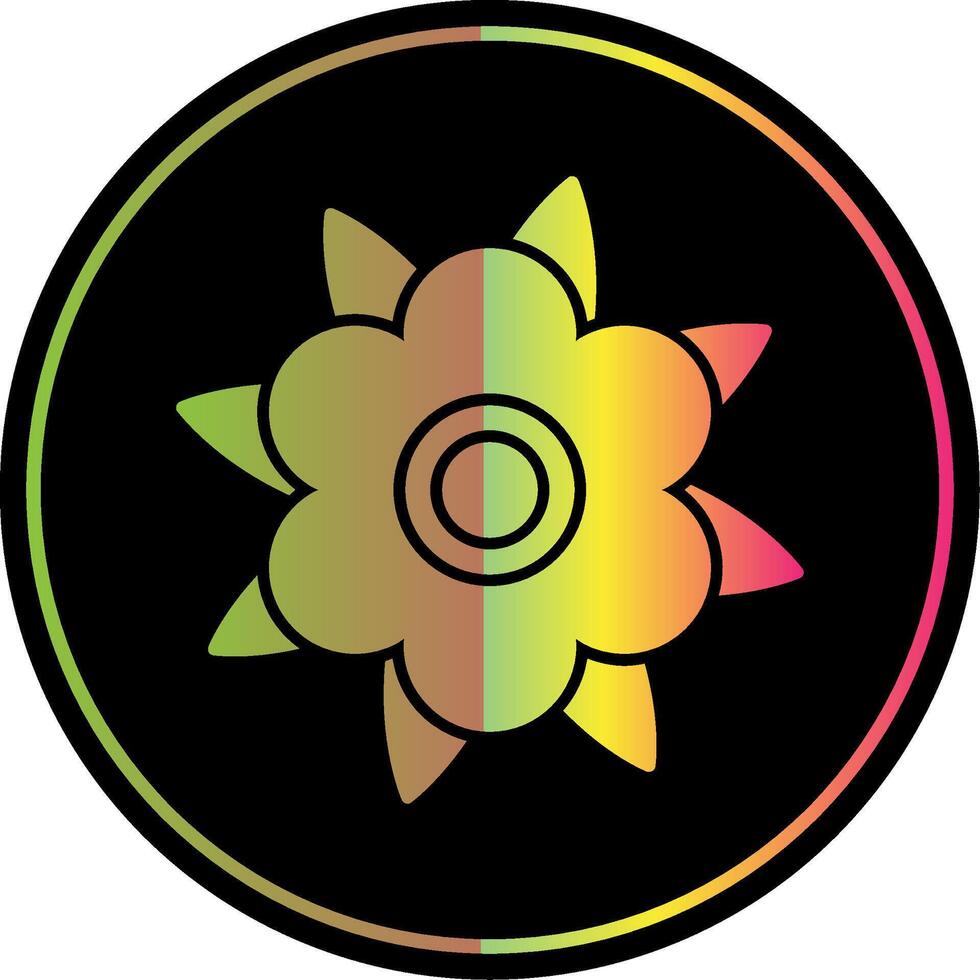 Dahlia Glyph Due Color Icon vector