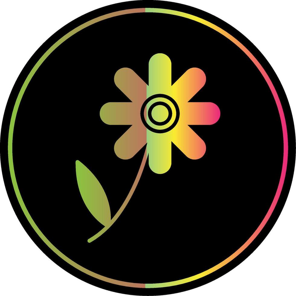 Chamomile Glyph Due Color Icon vector