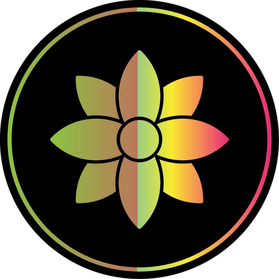 Dandelion Glyph Due Color Icon vector