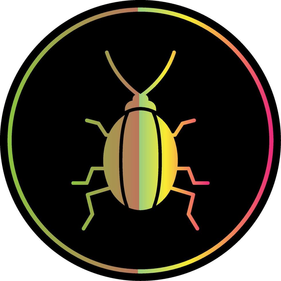 cucaracha glifo debido color icono vector