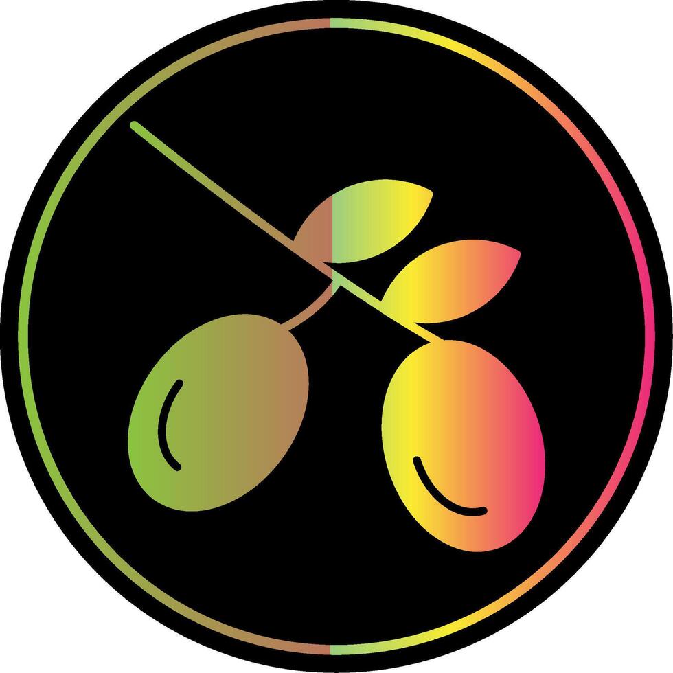 Olive Glyph Due Color Icon vector