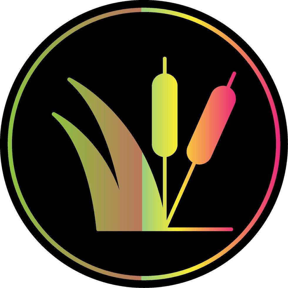 Sedge Glyph Due Color Icon vector