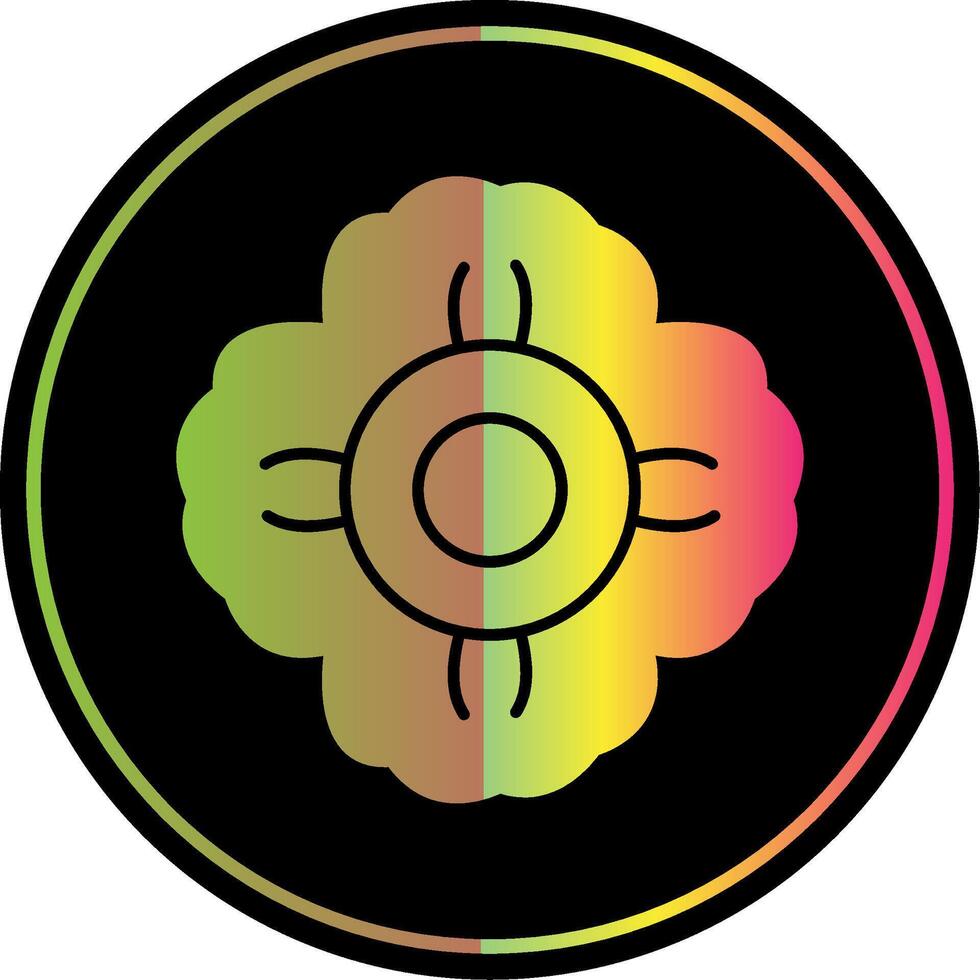Mallow Glyph Due Color Icon vector