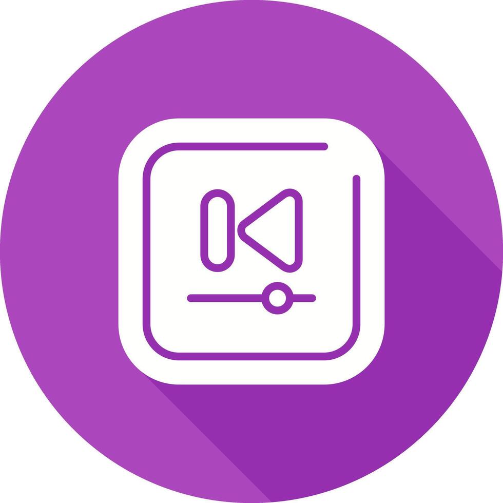 Video Previous Track Square Vector Icon