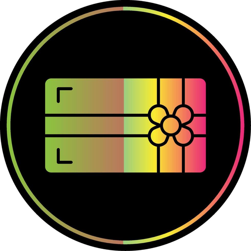 Gift Card Glyph Due Color Icon vector