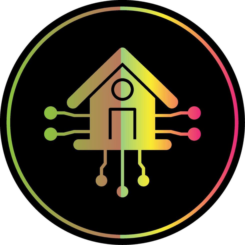 Smart Home Glyph Due Color Icon vector