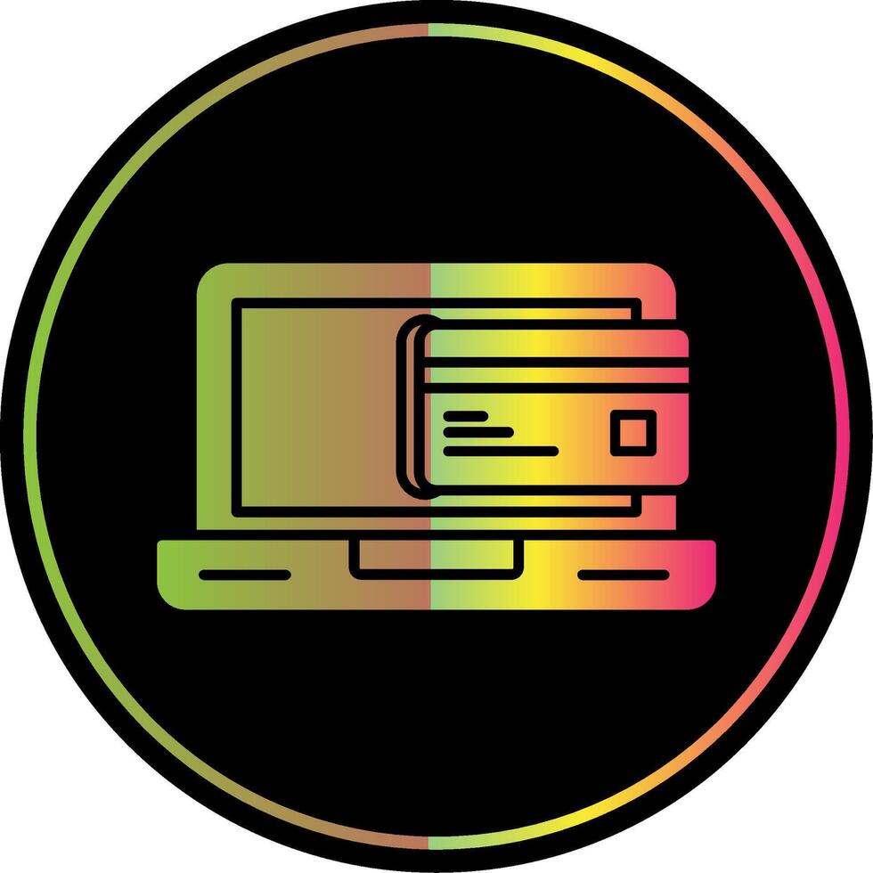Credit Card Payment Glyph Due Color Icon vector